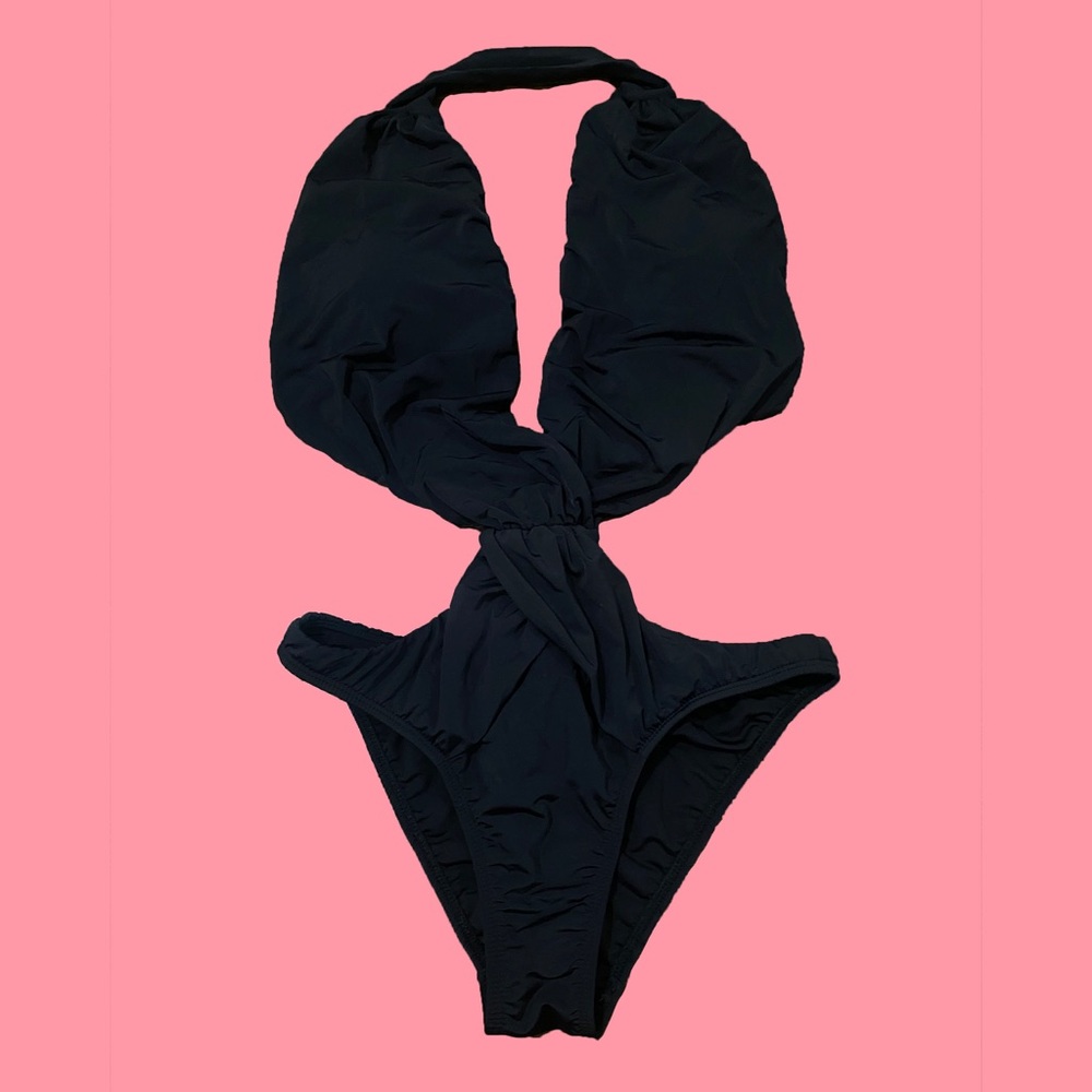 ViX Paula Hermanny Black One Piece Cut Out Swimsuit